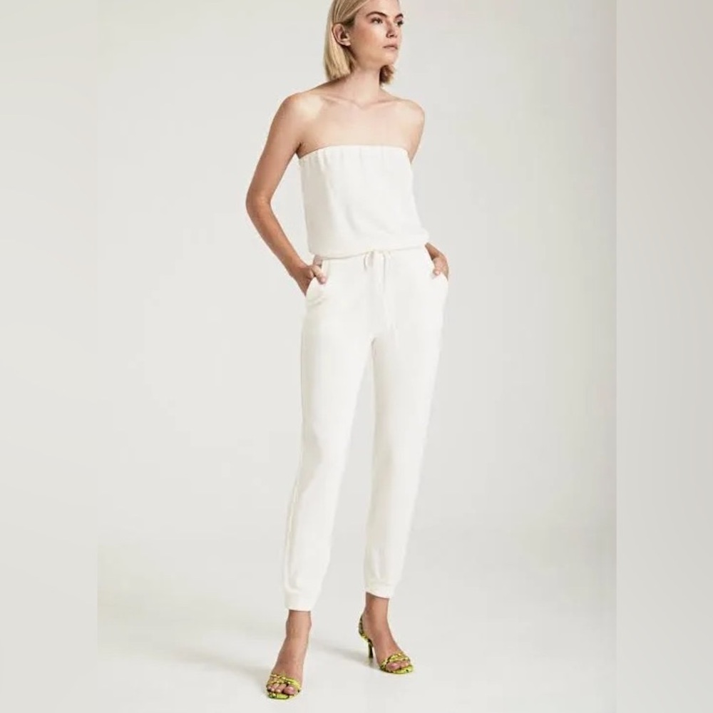 Lanston Tube Jumpsuit in Off White Size Small